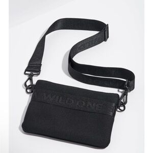 Wild One - Recycled Knit Eco Cross Body Treat Pouch: Black